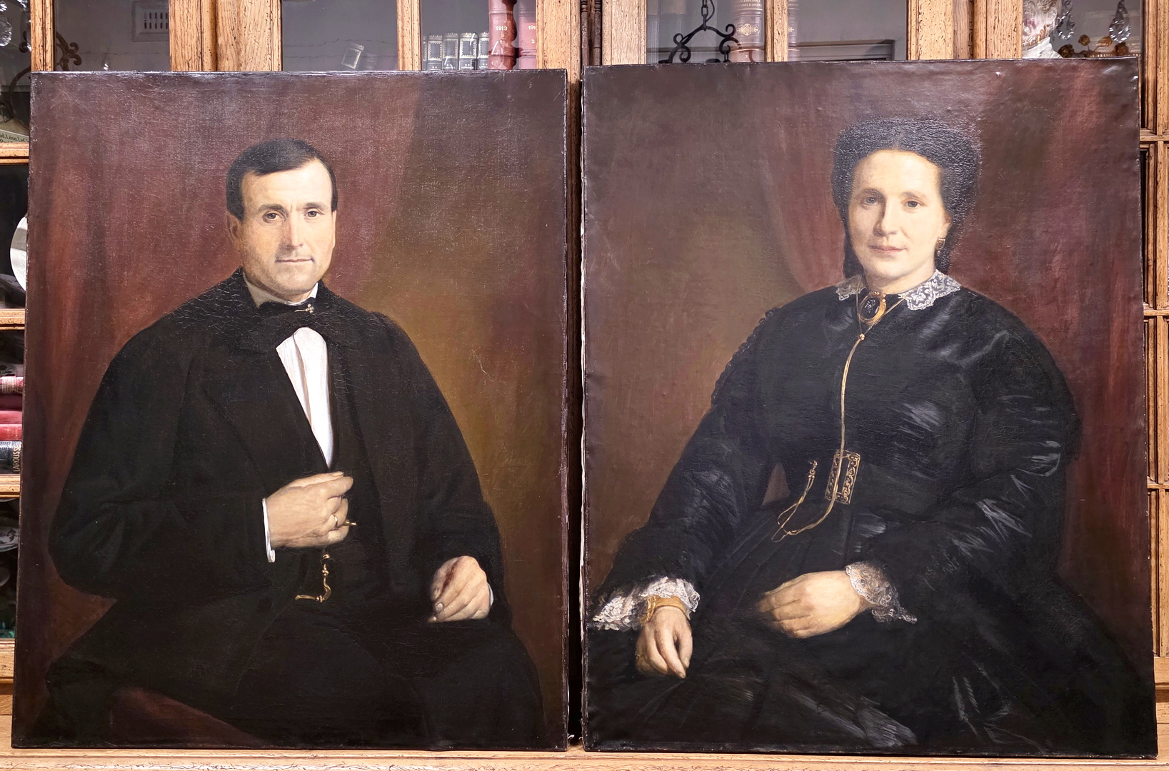 A pair of Formal French Portraits 